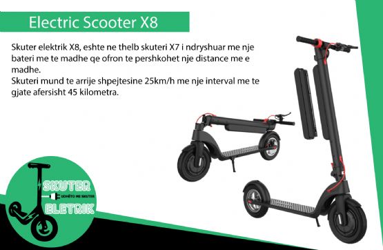 Electric Scooter X8 nga Skuter Elektrik